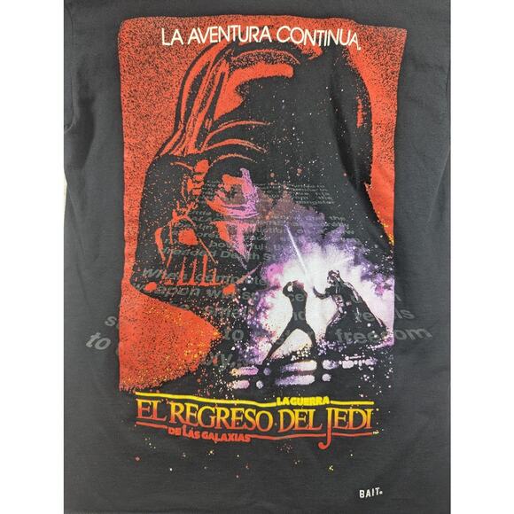 BAIT Star Wars El Regreso Del Jedi Return Of Jedi Graphic Spanish Shirt SMALL - Picture 7 of 7